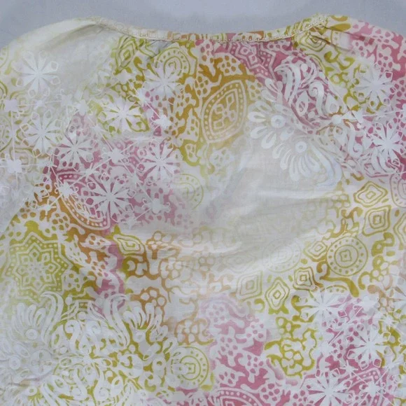 Robert‎ Graham Tunic Top Womens Size XL Blouse Paisley Embroidered Split Neck - Picture 8 of 8